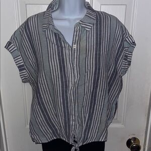 Striped Button-Up Shirt